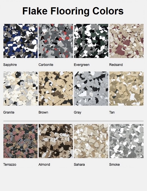 Flake Flooring Color Chart in Utah