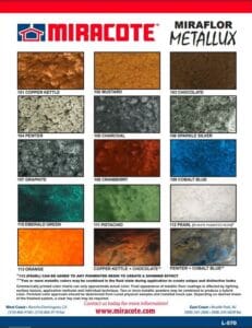 Color Chart | Hard Rock Concrete Coatings