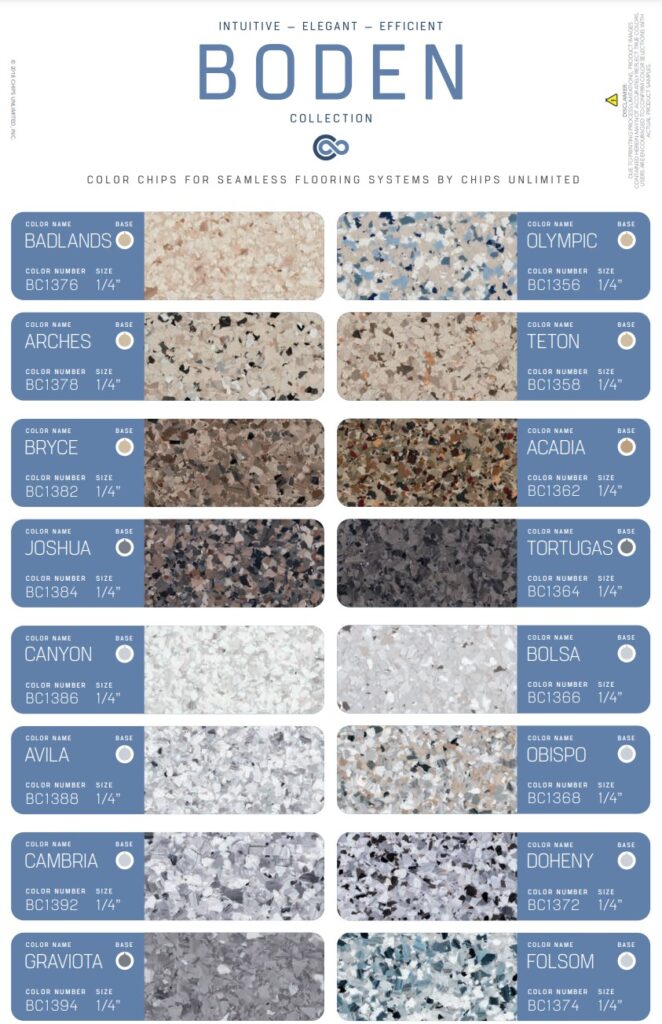 Epoxy Flake Flooring Colors